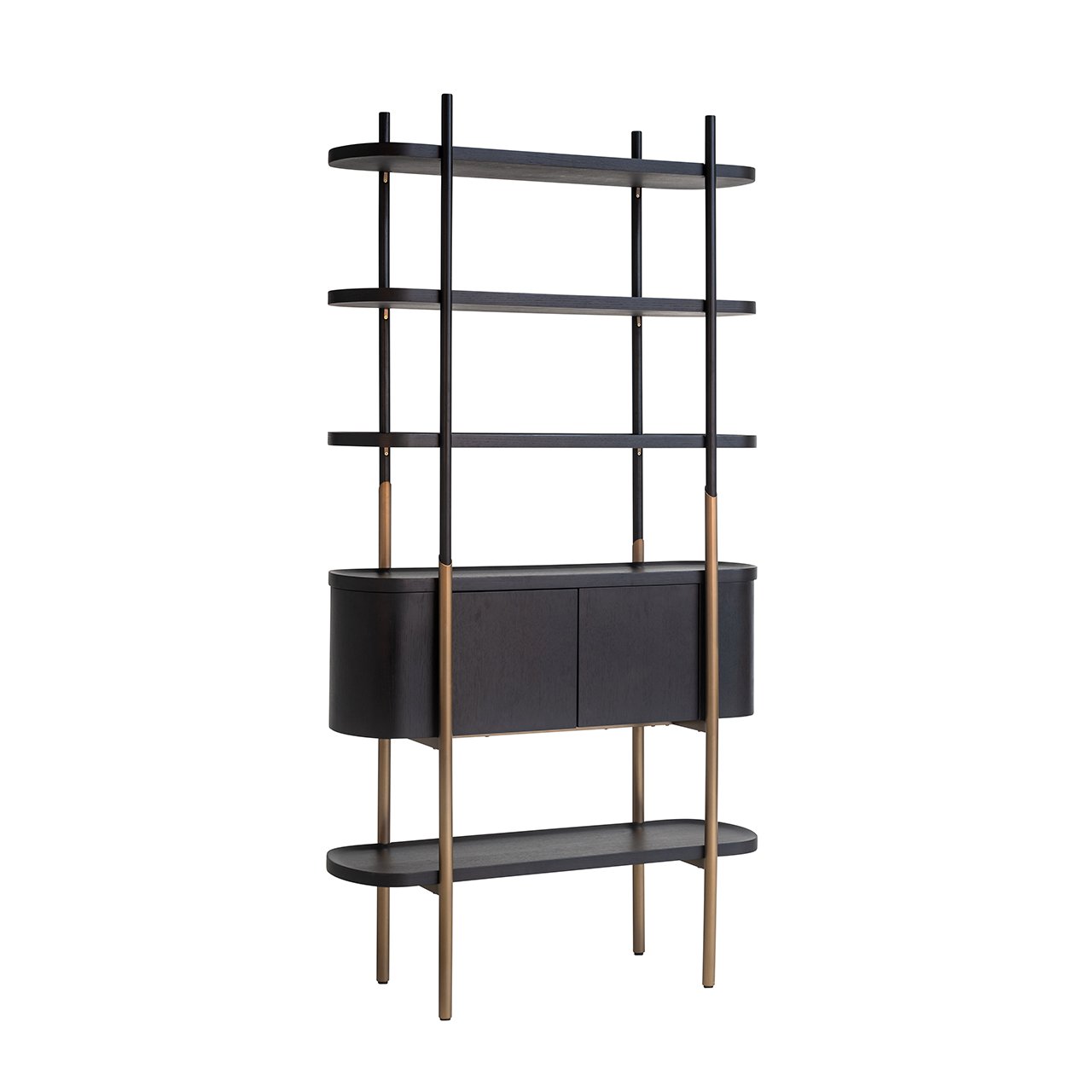 Storage cabinet Jameson 2-doors 4-shelves (Charcoal)