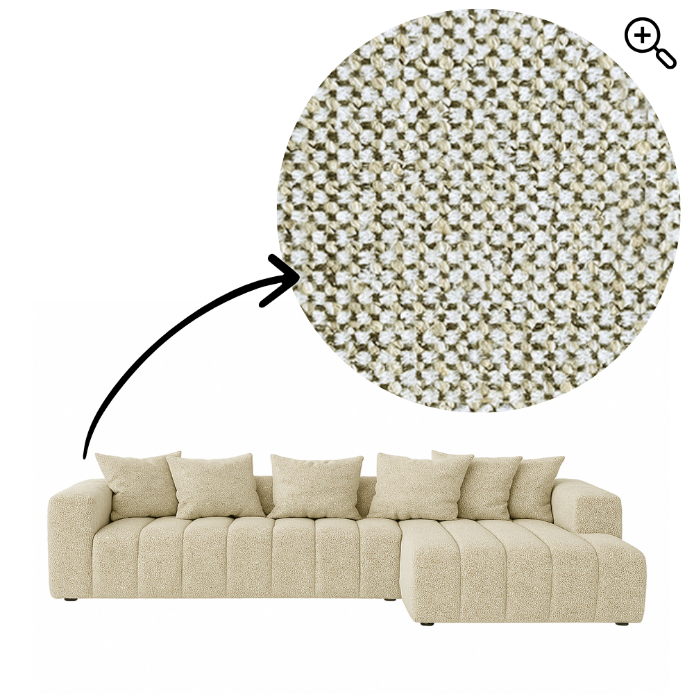 Sofa Marano - Natural Beige - 334 × 172 cm - Lounge Right