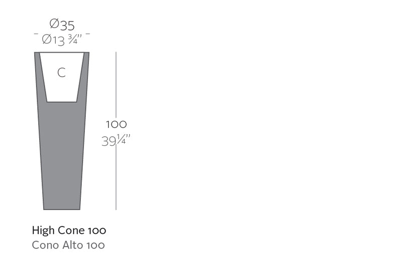 High Cone Pot Ø35X100