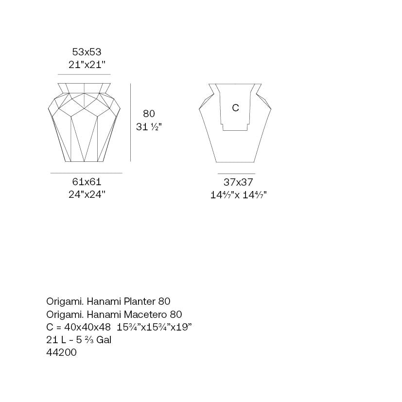 Origami Hanami 61X61X80