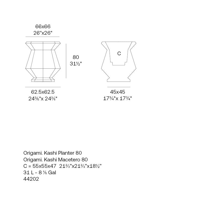 Origami Kashi 62,5X62,5X80