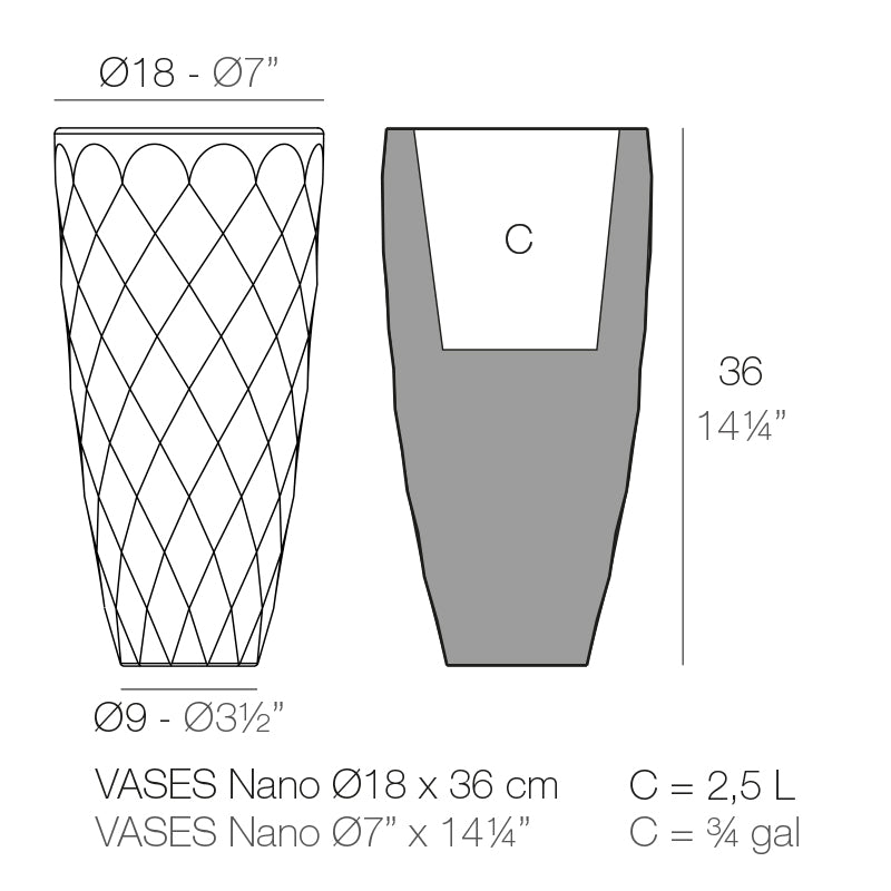 Vases Nano Planter Ø18X36
