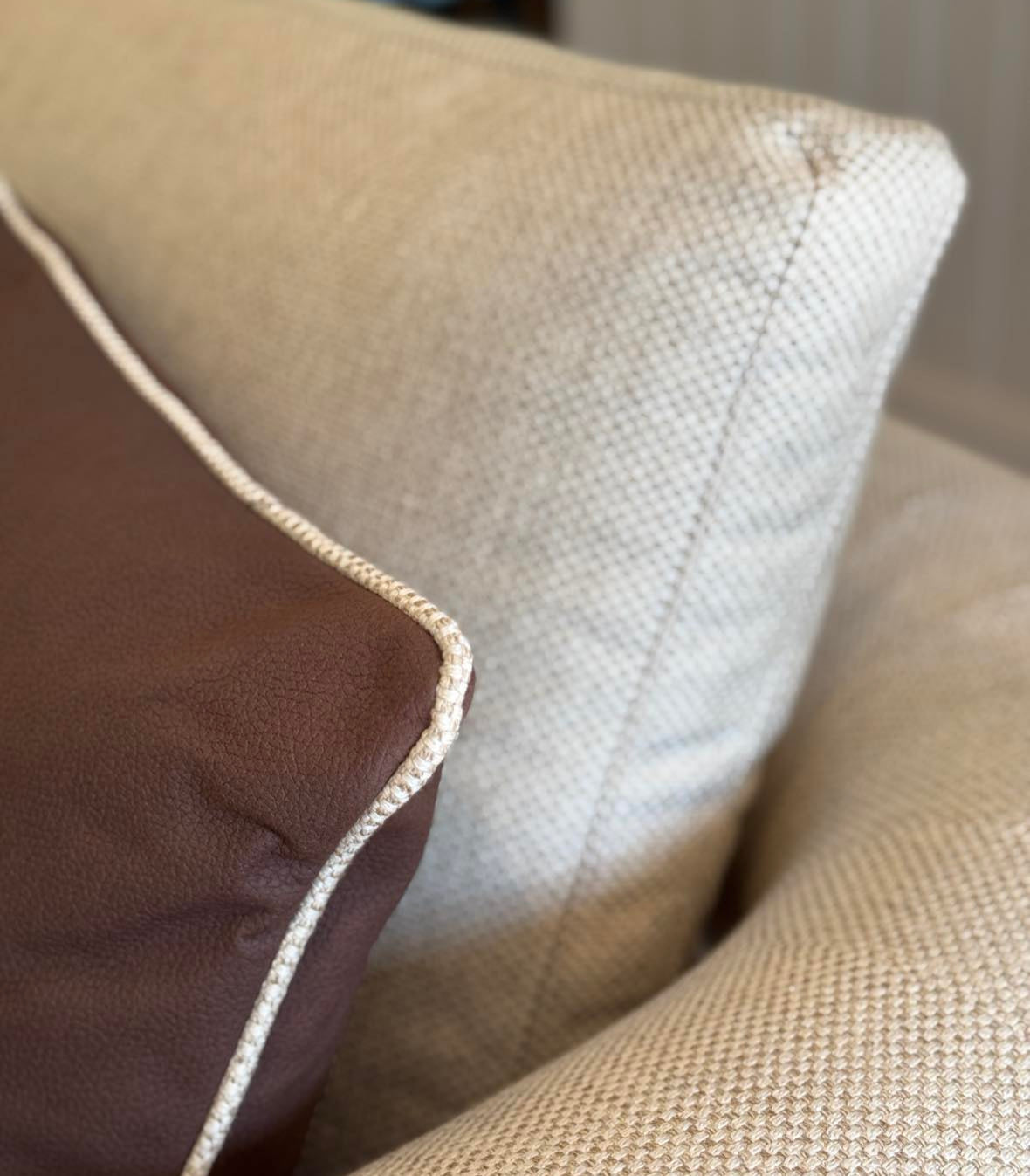 Sofa Kyoto - Light Gray/Beige 234x111cm