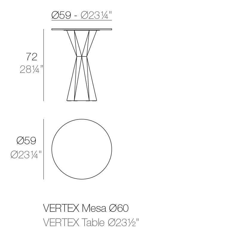 Vertex Table Ø60 Hpl