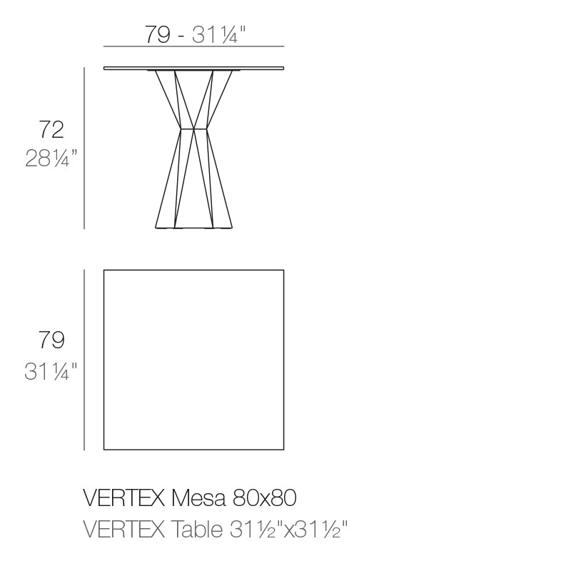 Vertex Table 80X80 Hpl