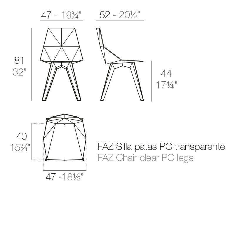Faz - Chair - Transparent Base