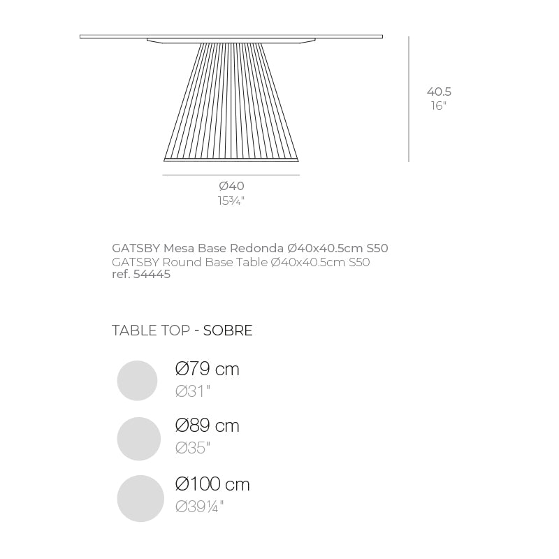 Gatsby Base Ø40X40Cm S50