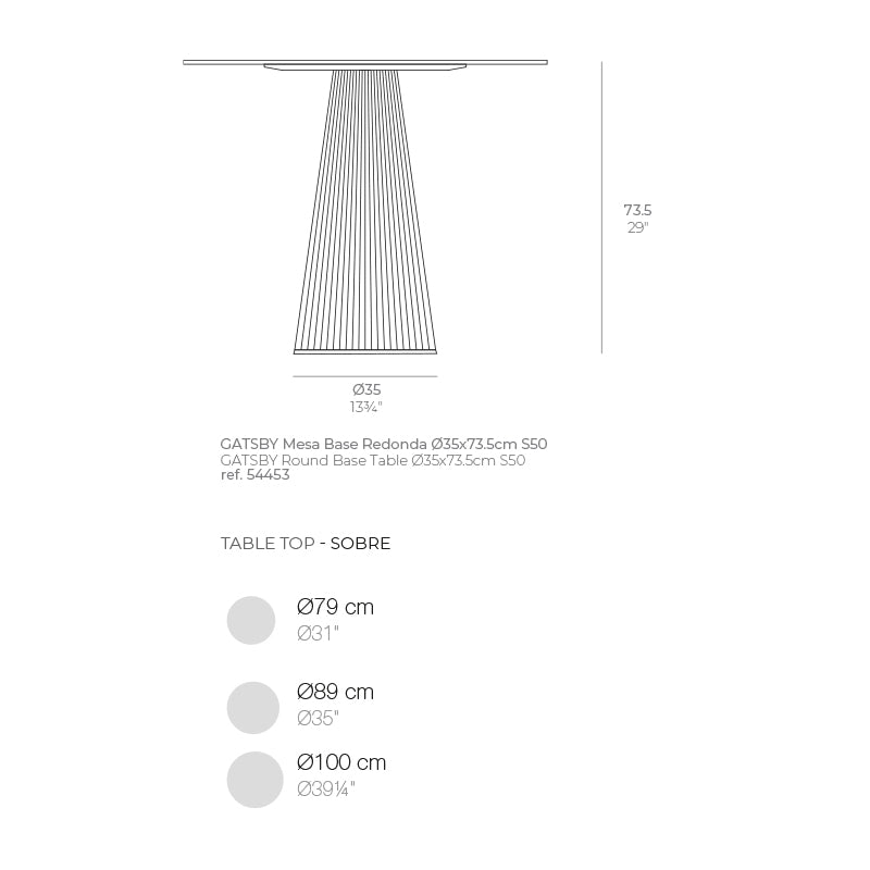 Gatsby Base Ø35X73Cm S50