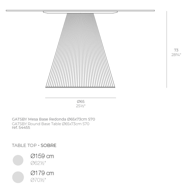Gatsby Base Ø65X73Cm S70
