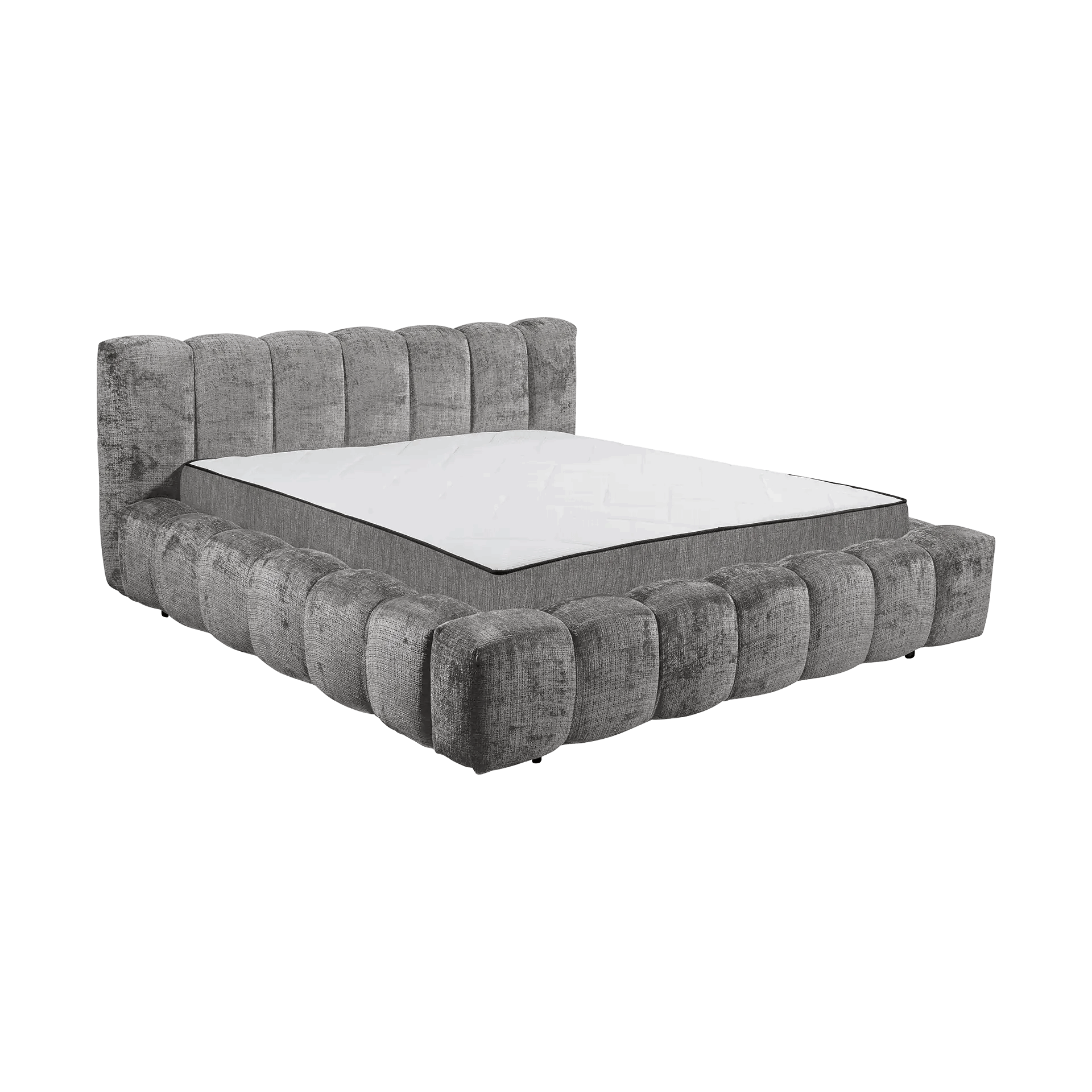 Boxspring Bexter - Gray | Includes Slatted Base & Matress