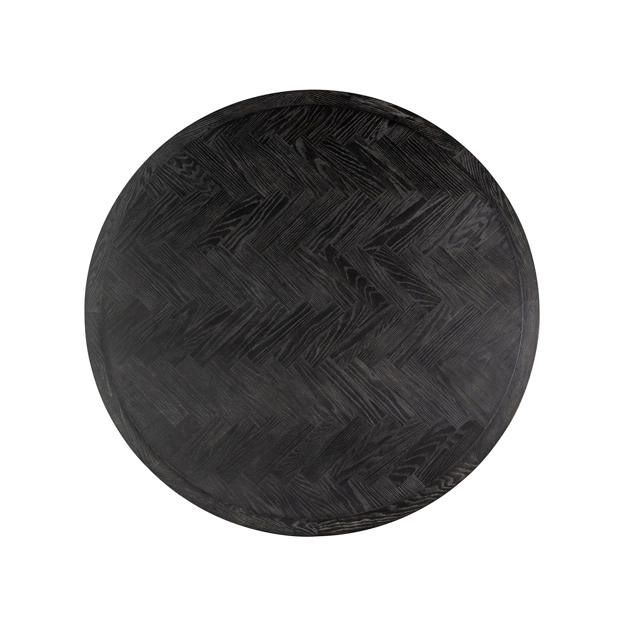 Dining table Blackbone brass 140Ø (Black rustic)