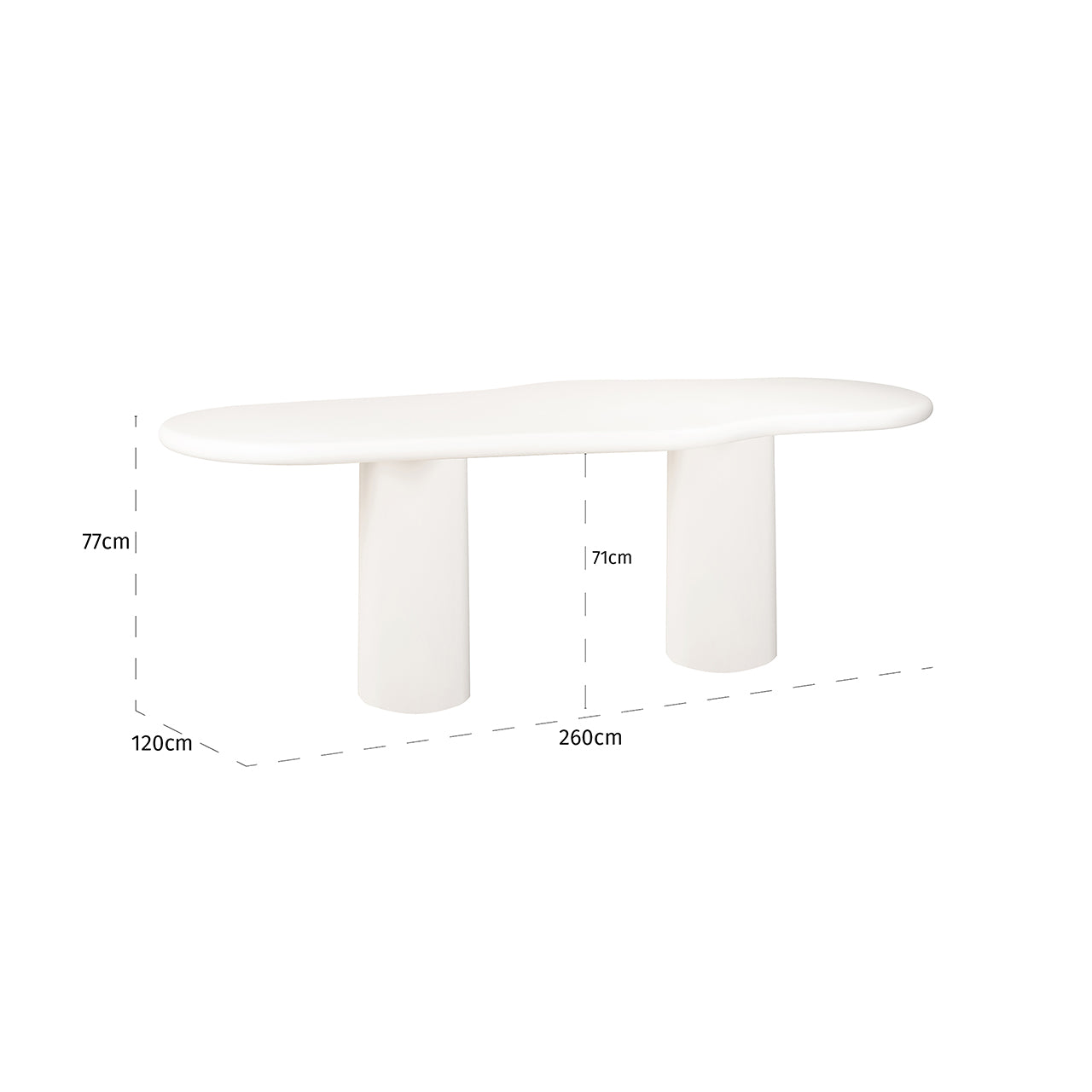 Dining table Bloomstone 260 (White)