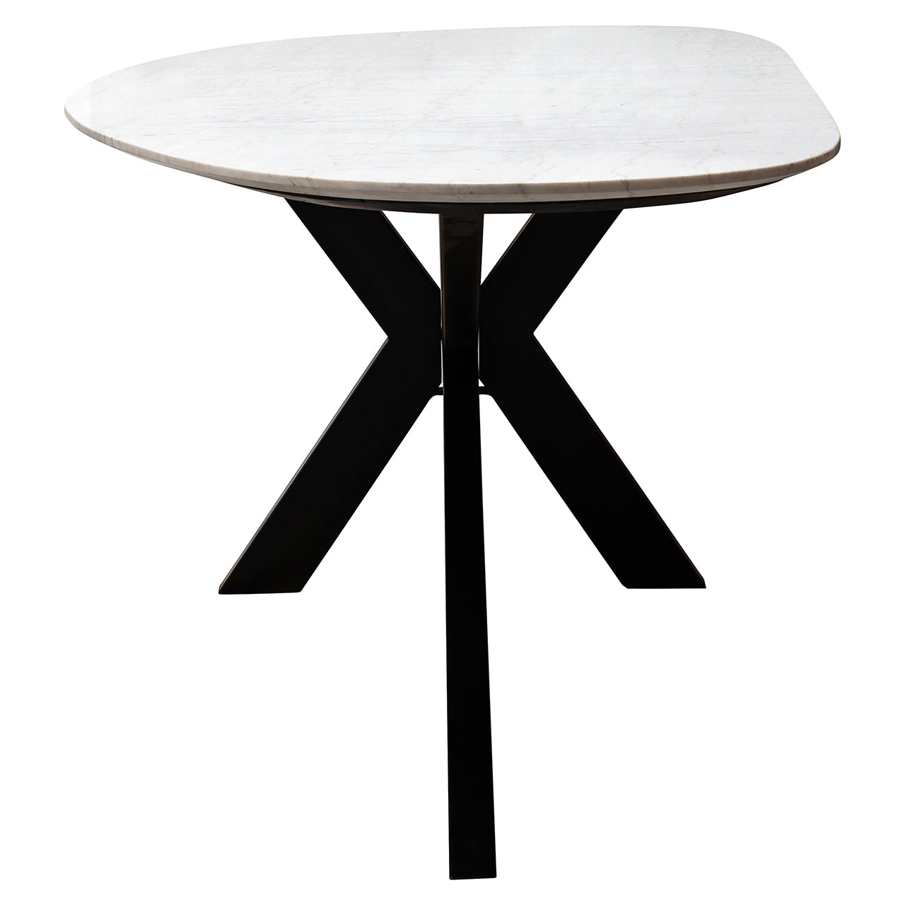 Dining table Trocadero white (Black/white)