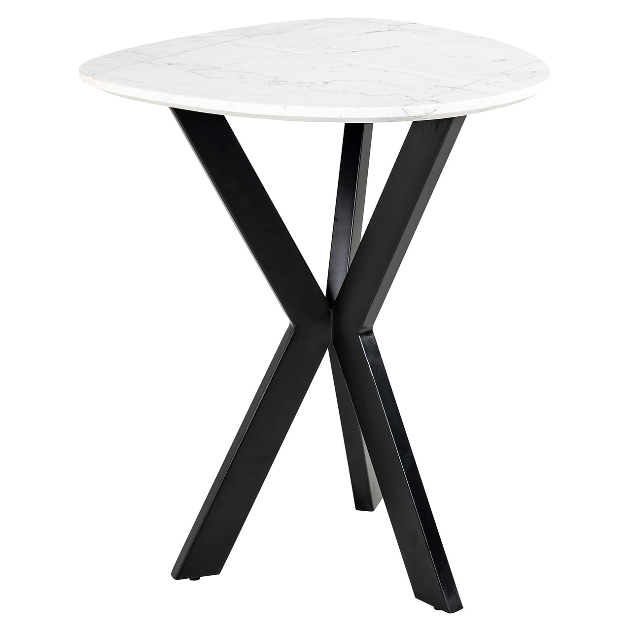 End table Trocadero white (Black/white)