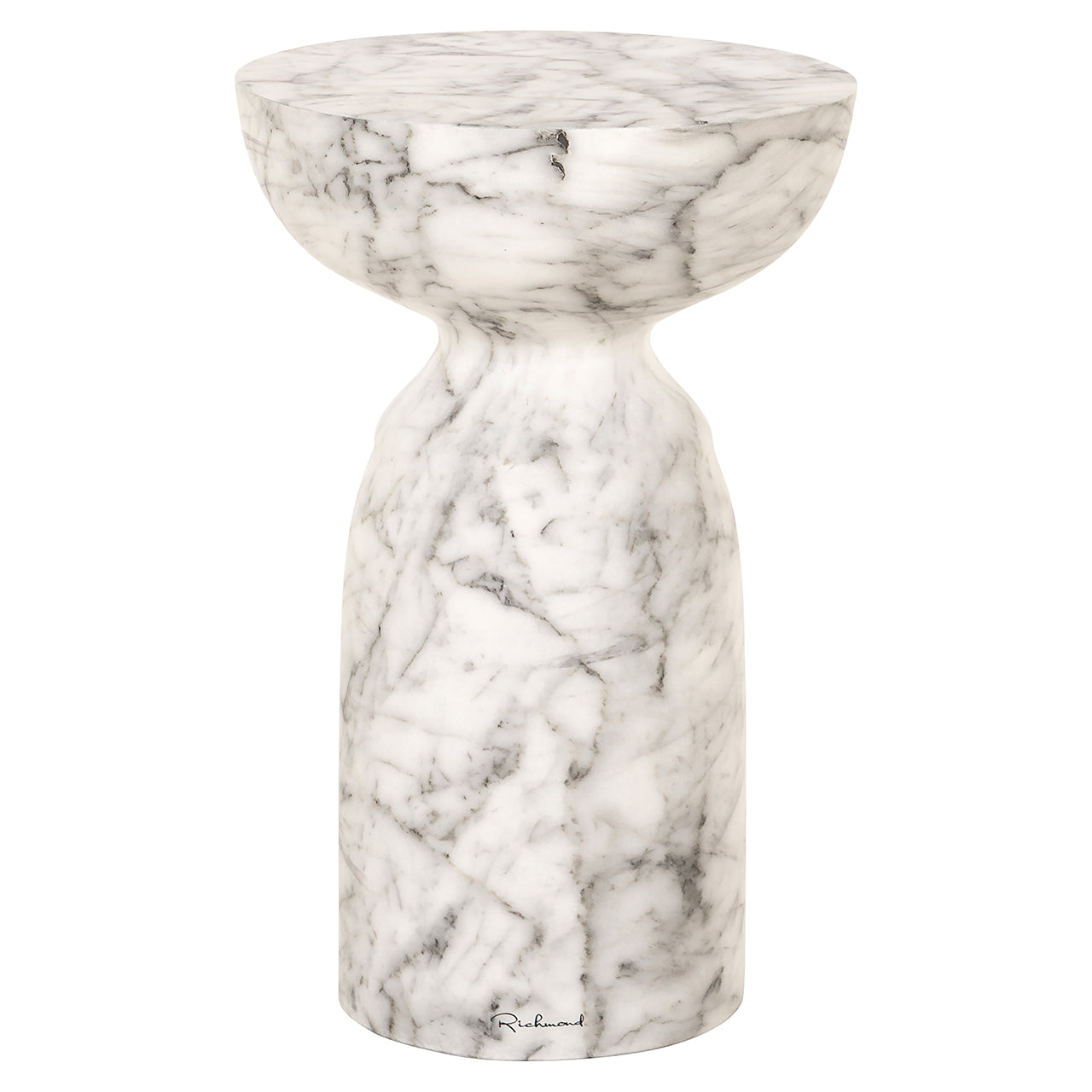 End table Kita faux white marble (White)