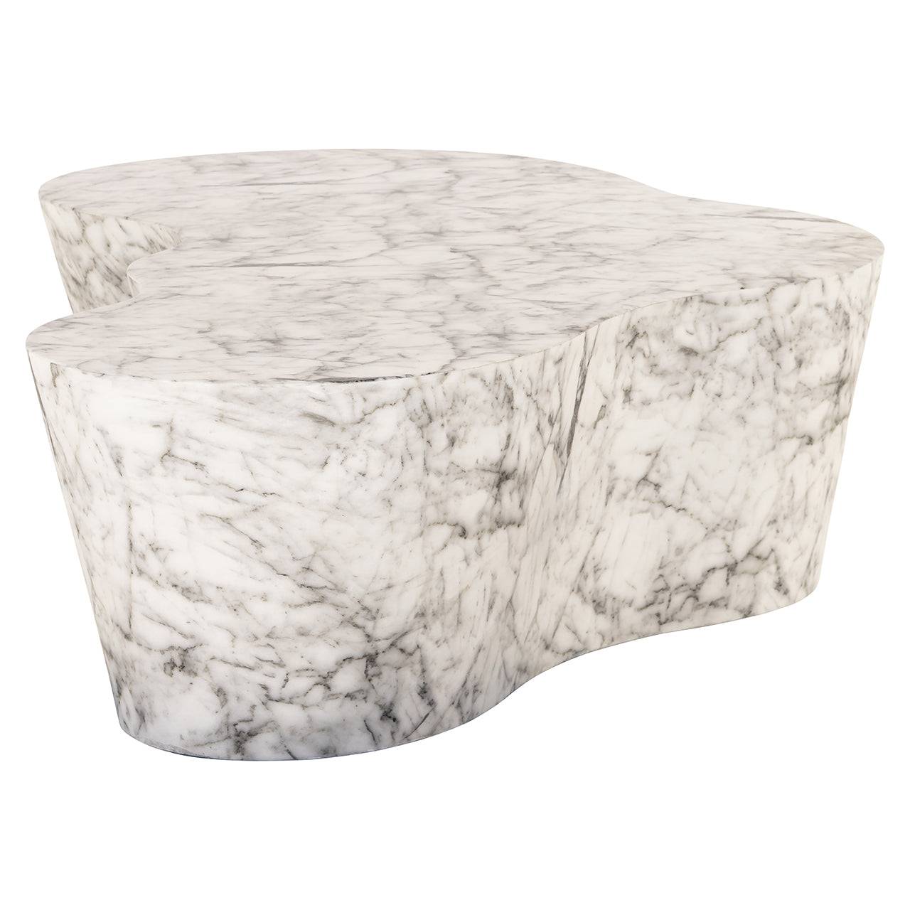 Coffee table Rockyard marble look indoor/outdoor (White)