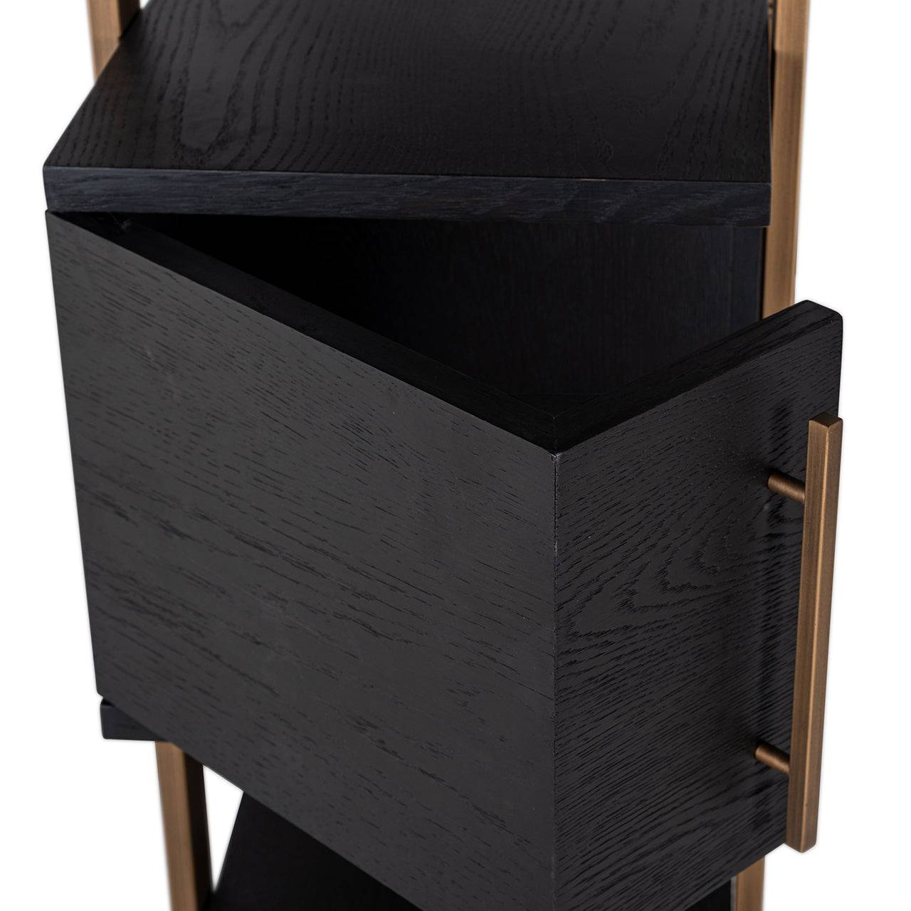 Display cabinet Cambon 4-doors 4-shelves (Dark coffee)