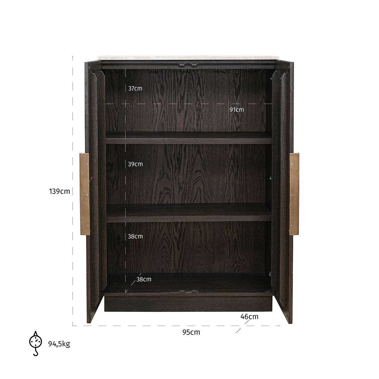 Cabinet Claremont 2-doors (Brown)