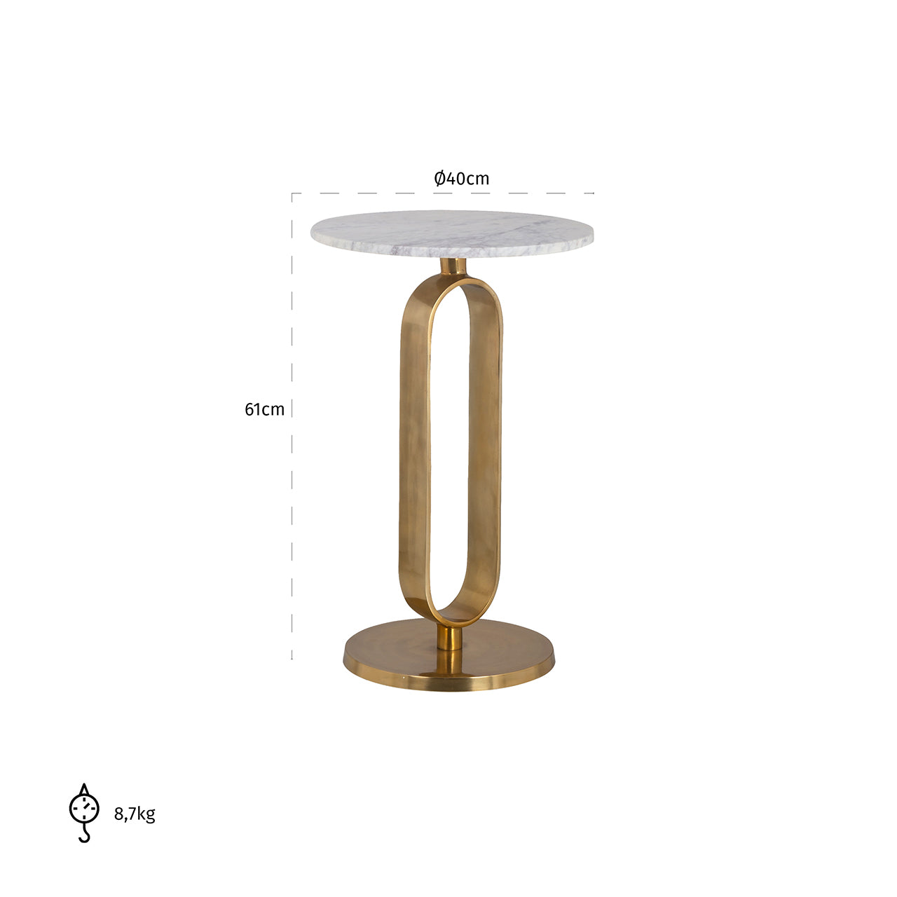 End table Celine (Brushed Gold)