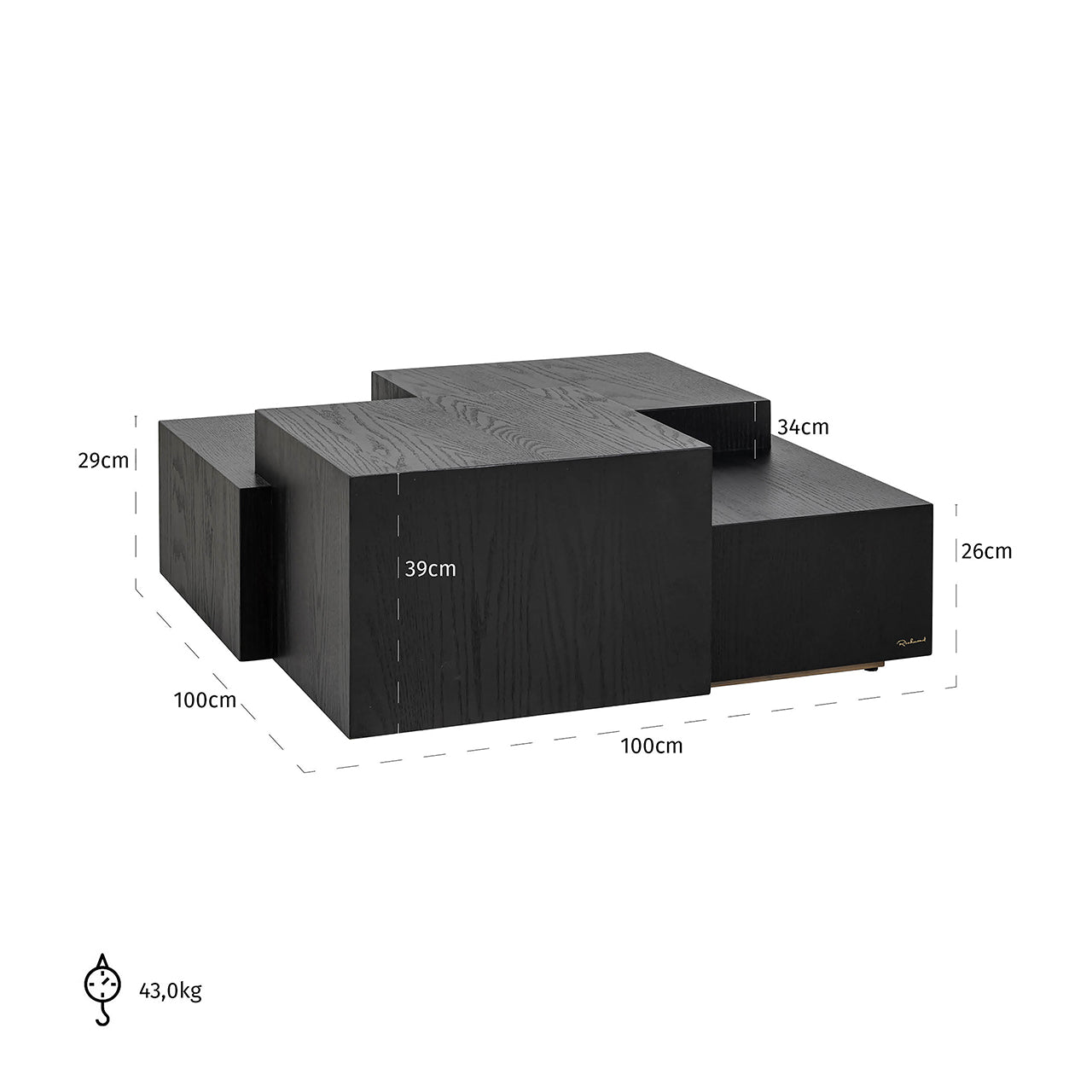 Coffee table Lennox dark coffee (Dark coffee)