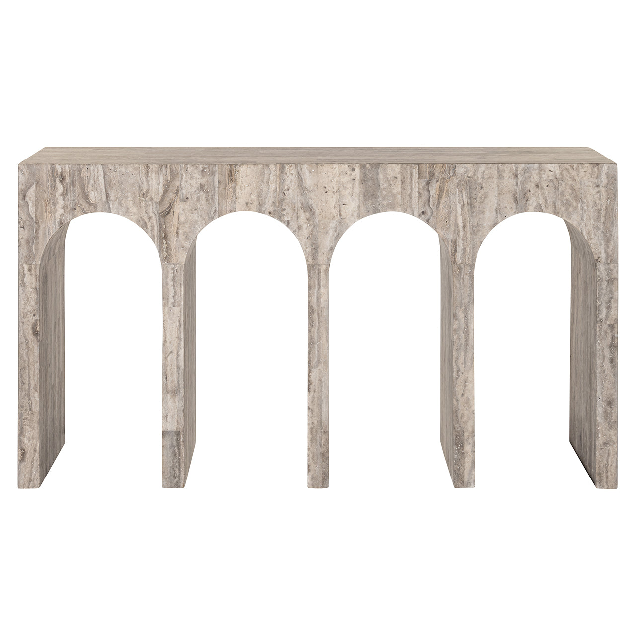 Console La Rague natural grey travertine (Grey)