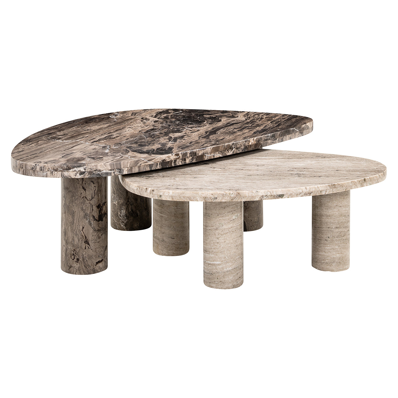 Coffee table Nazario set of 2 (Brown)