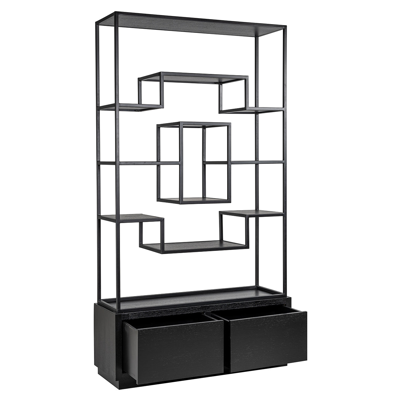 Display cabinet Bonvoy black 2-drawers (Black)