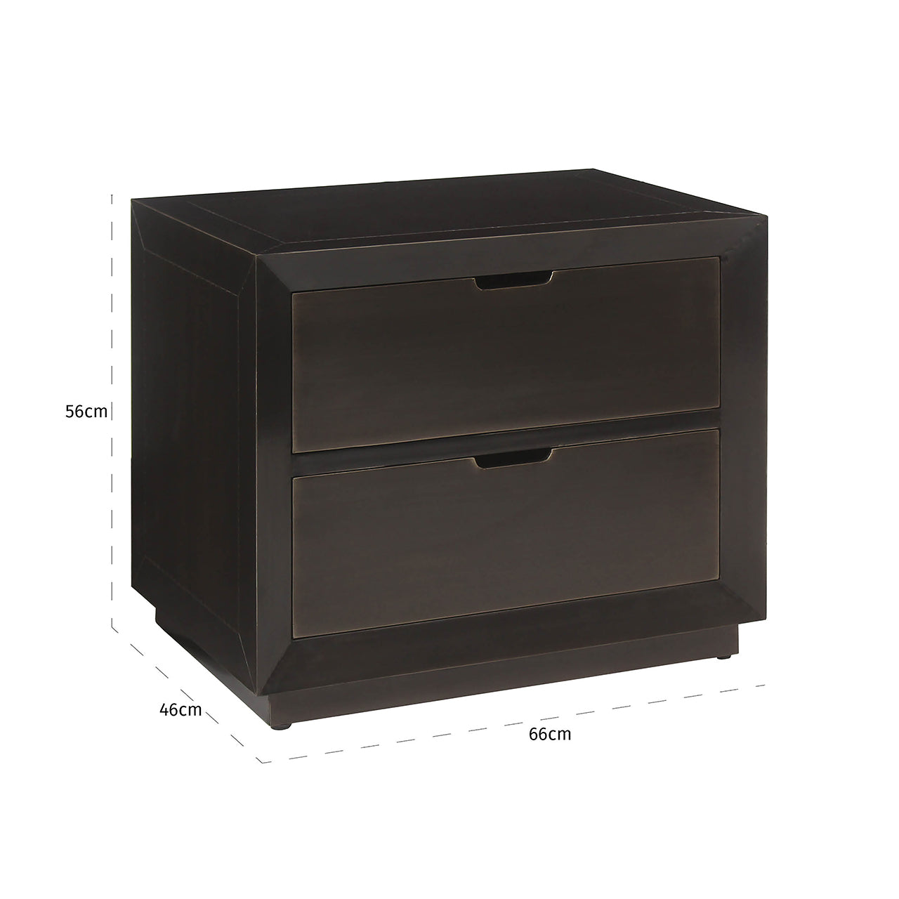 Nightstand Dante 2-drawers (Brown)