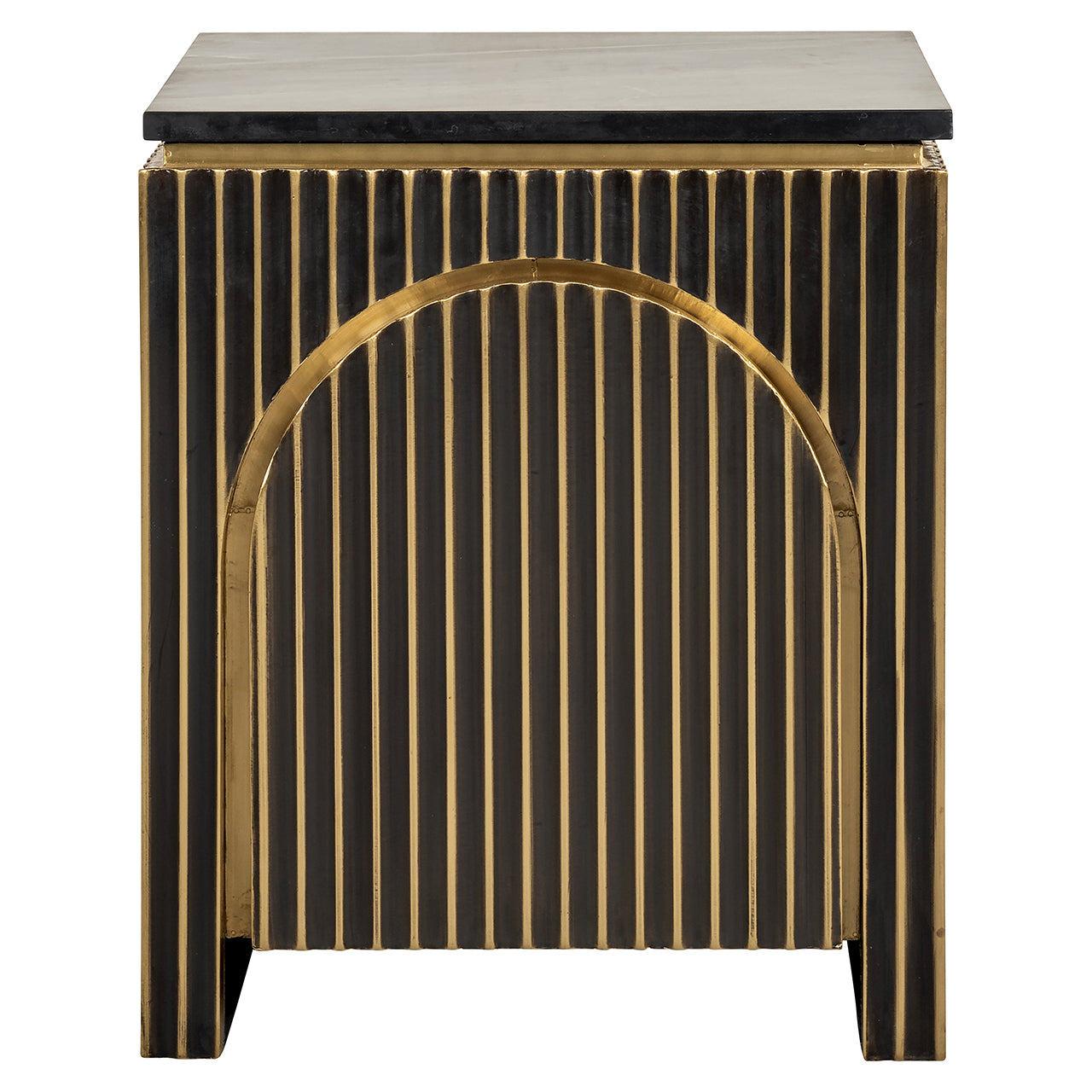 Nightstand Les Arcs 1-door (Brushed Gold)