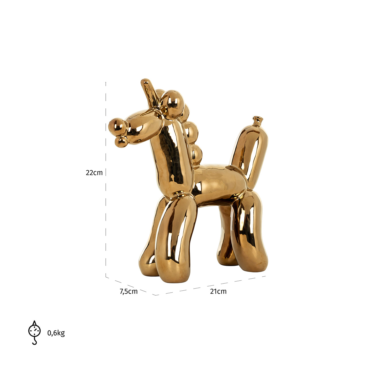 Decorative object Balloonicorn (Gold)