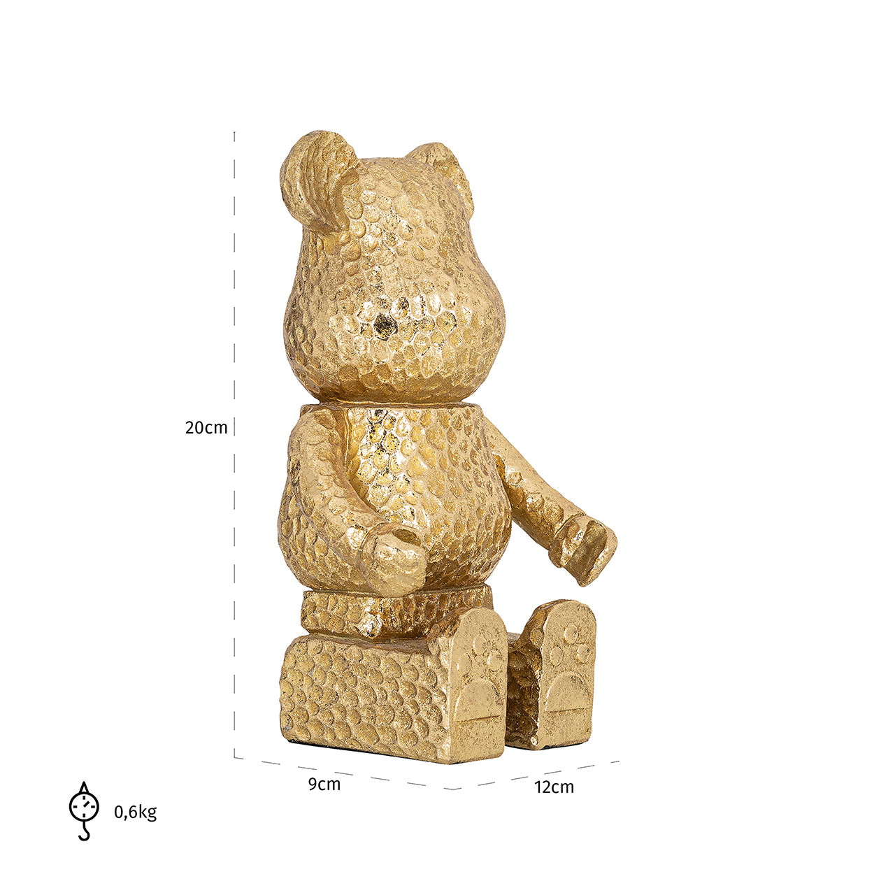 Decorative object Bear sitting (Gold)