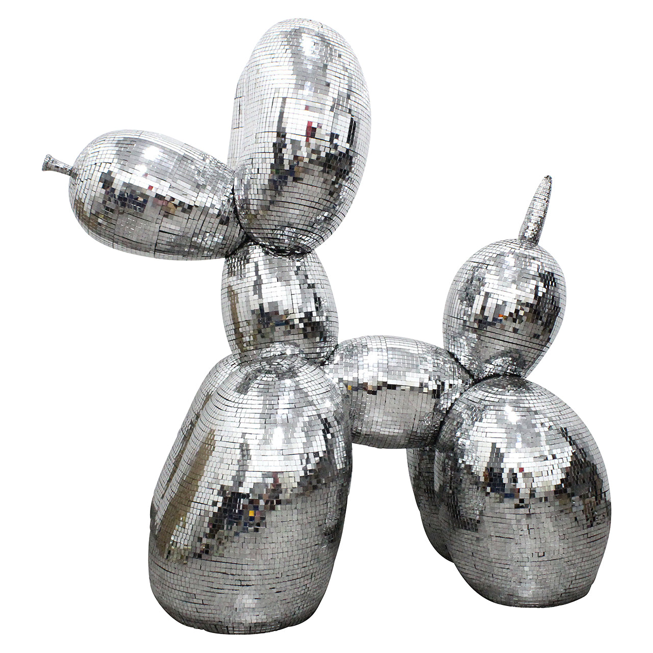 Decorative object Dog mirror big (Silver)