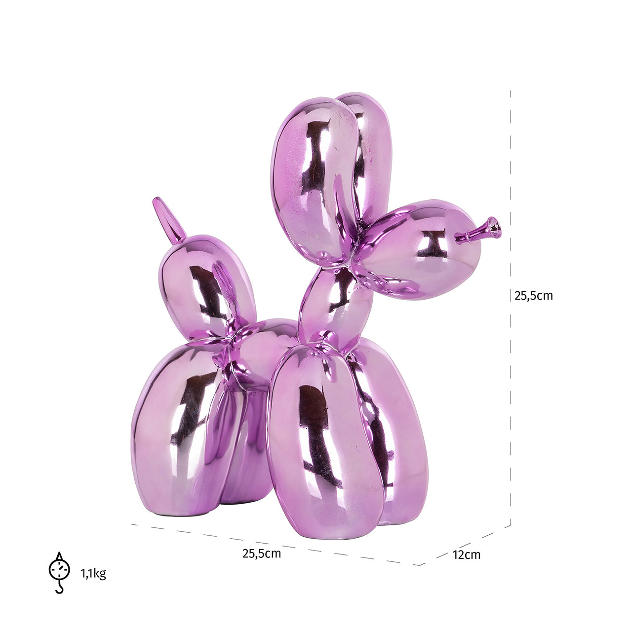 Decorative object Dog pink (Pink)