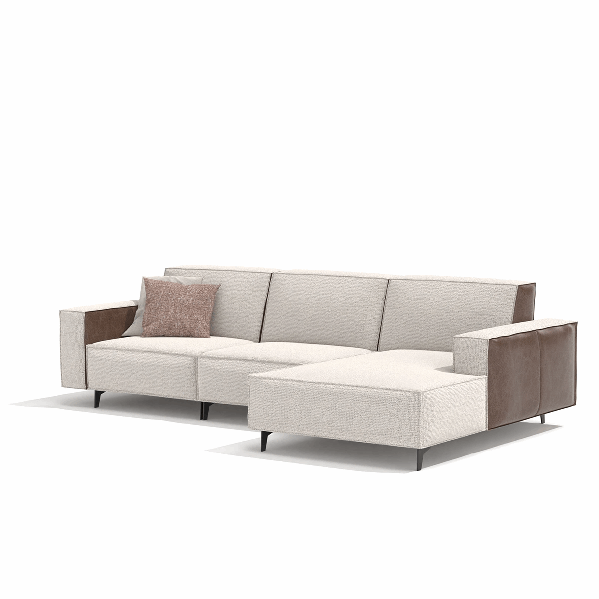 Sofa Cavalier - Light Beige 299x160x100cm - Lounge Right