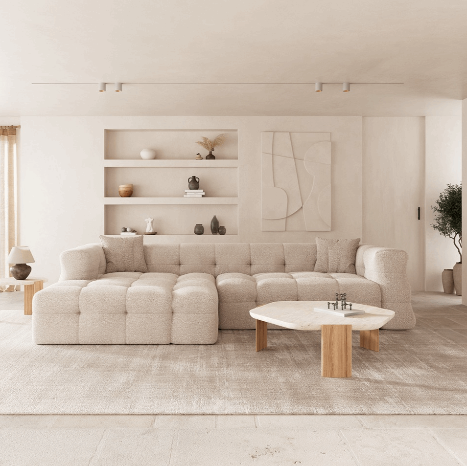 Sofa Aegis – Natural Beige - Lounge Left