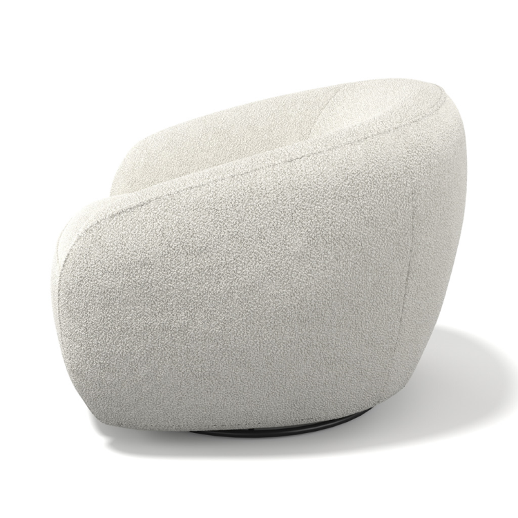 Armchair Rondo - Cream Fabric - Swivel Base | 88 × 94 × 71 cm