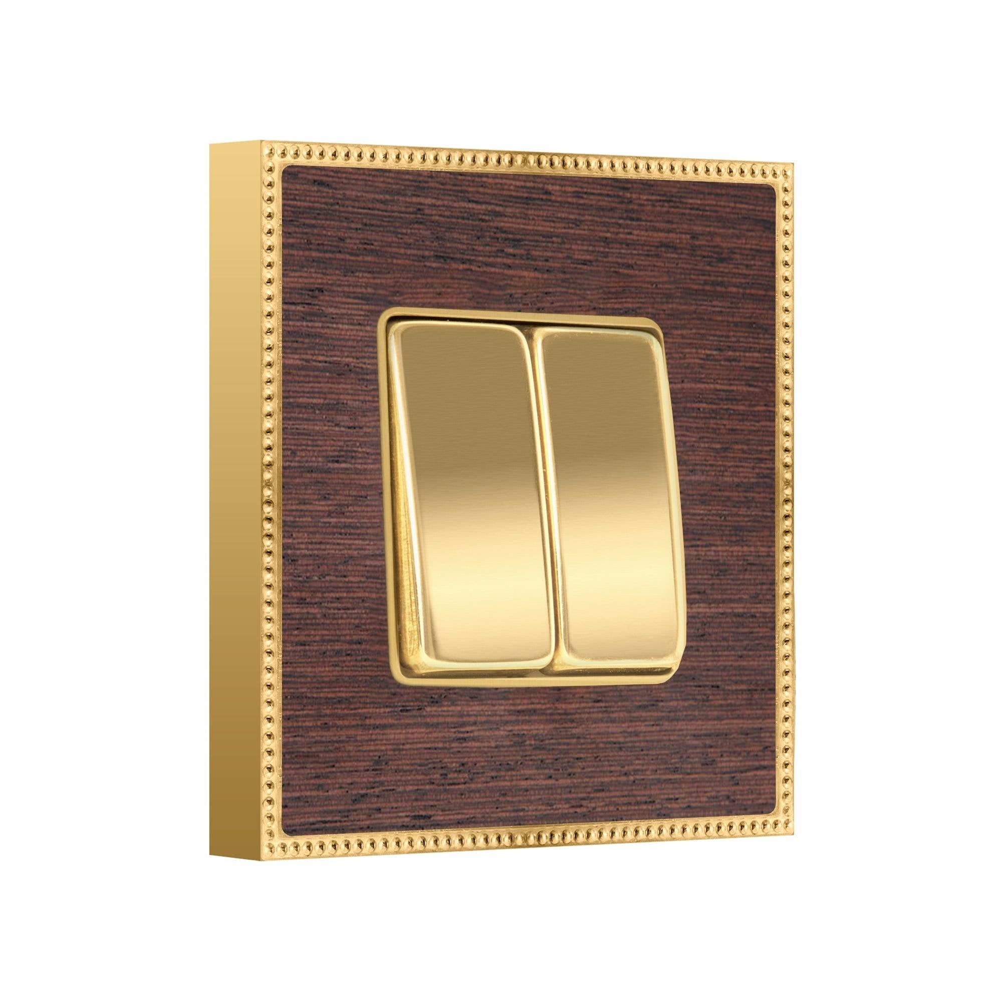 Double Rocker Switch Wood Belle Epoque