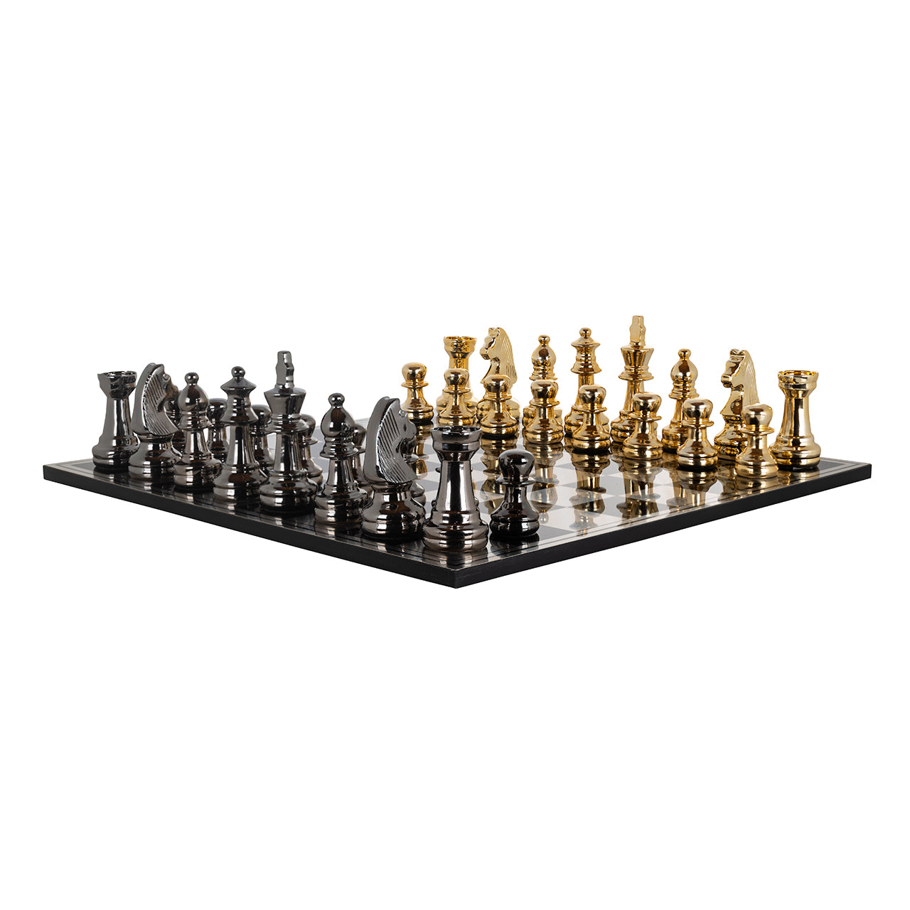 Chessboard Saray (Black/gold)