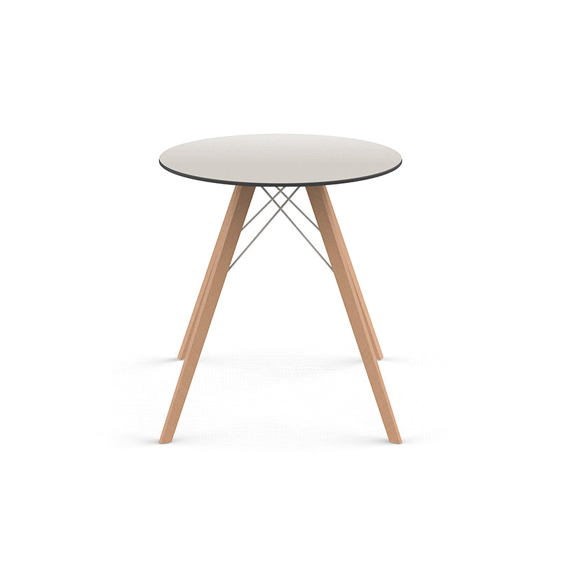 Faz - Wood Dining Table Ø70X74 Cm