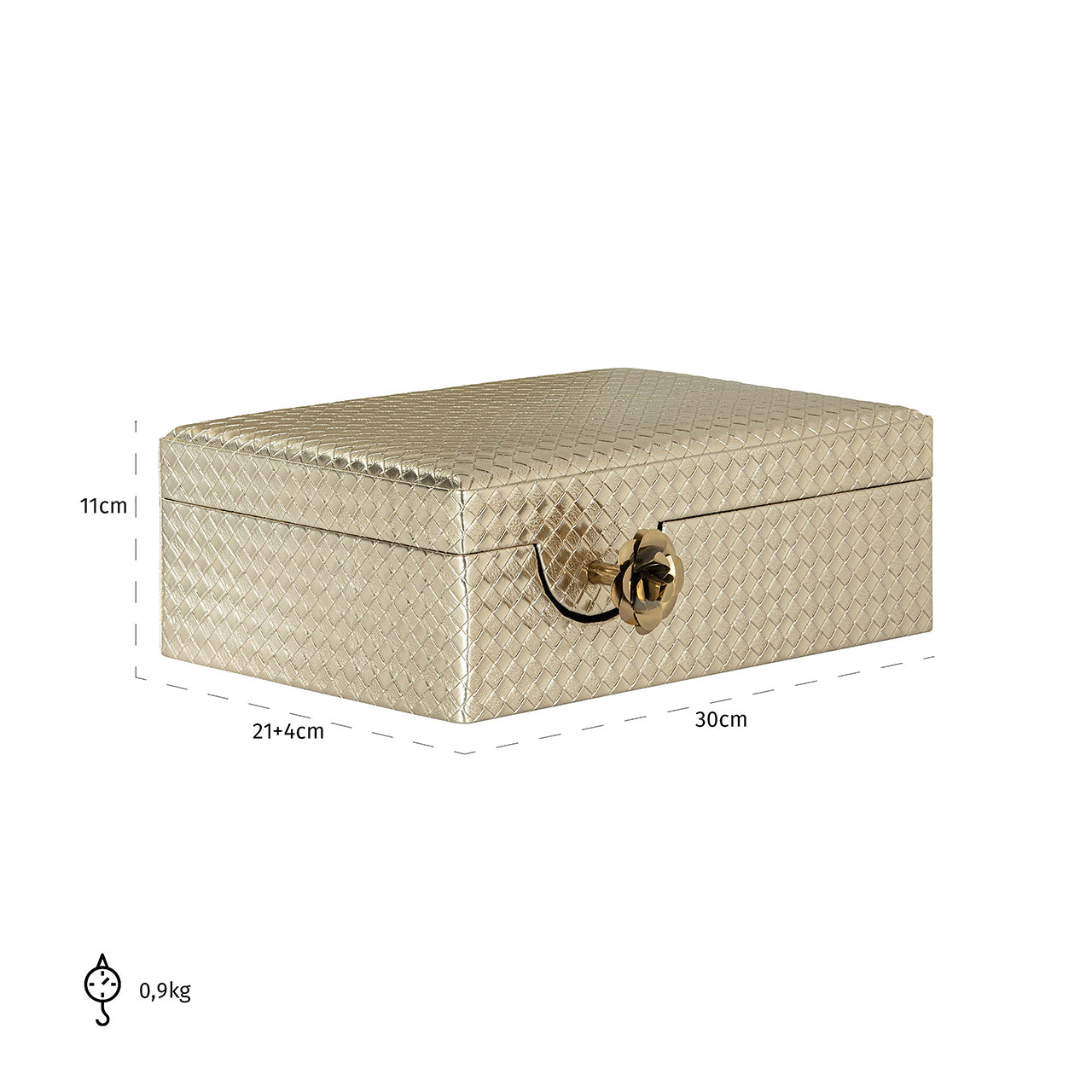 Storage box Trace big (Gold)