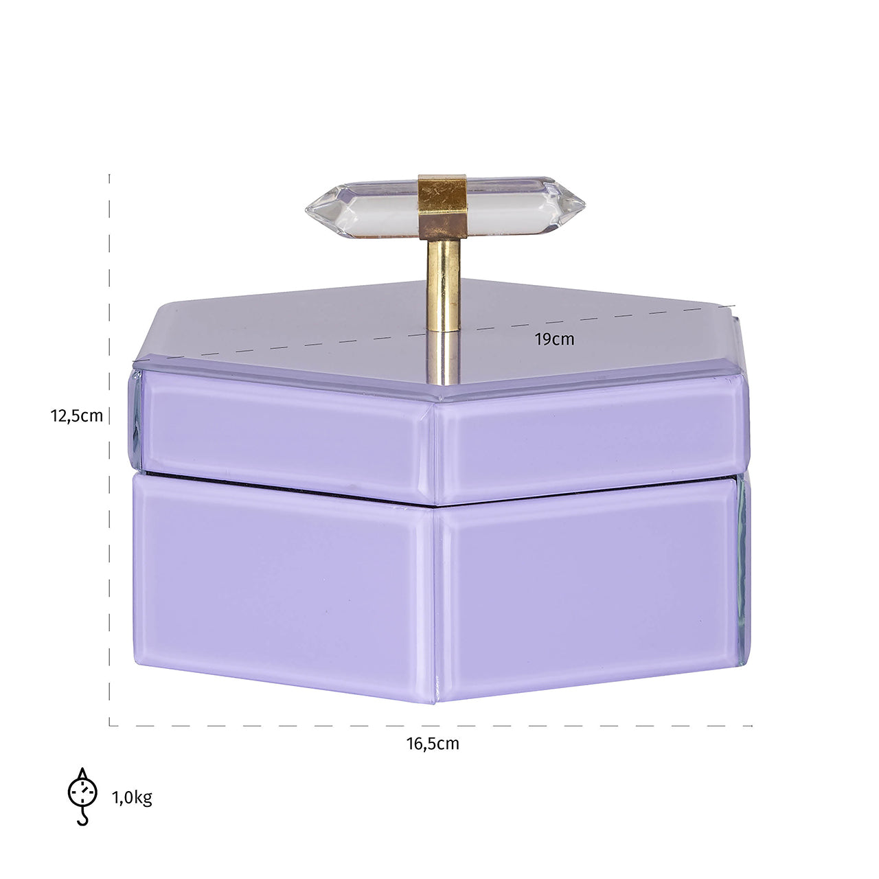Storage box Jutta small (Purple)
