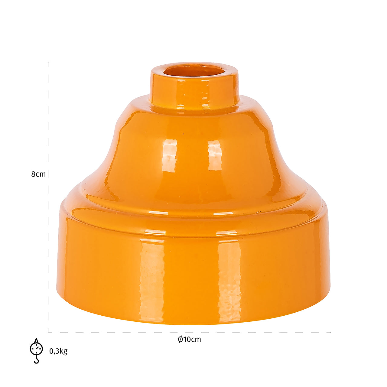 Candle holder Dion orange