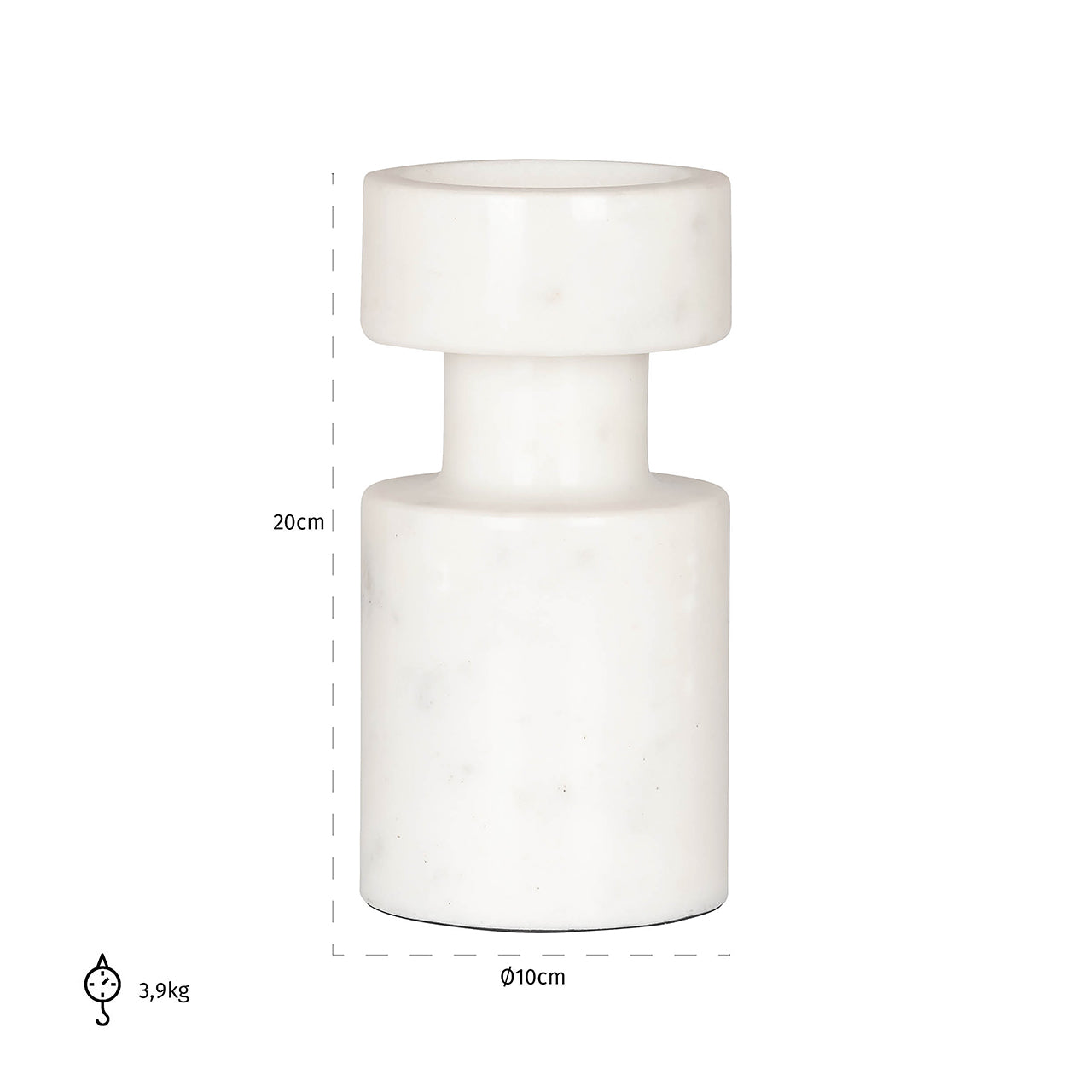 Candle holder Melle small (White)