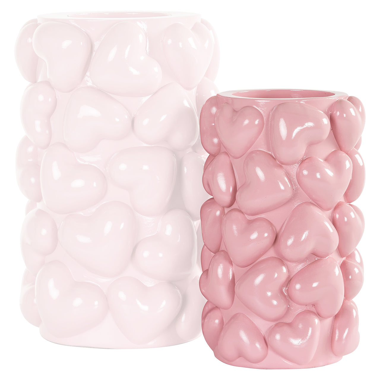 Candle holder Emel hearts small (Pink)