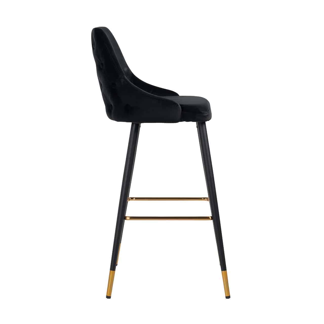 Bar stool Imani black velvet (Quartz Black 800)
