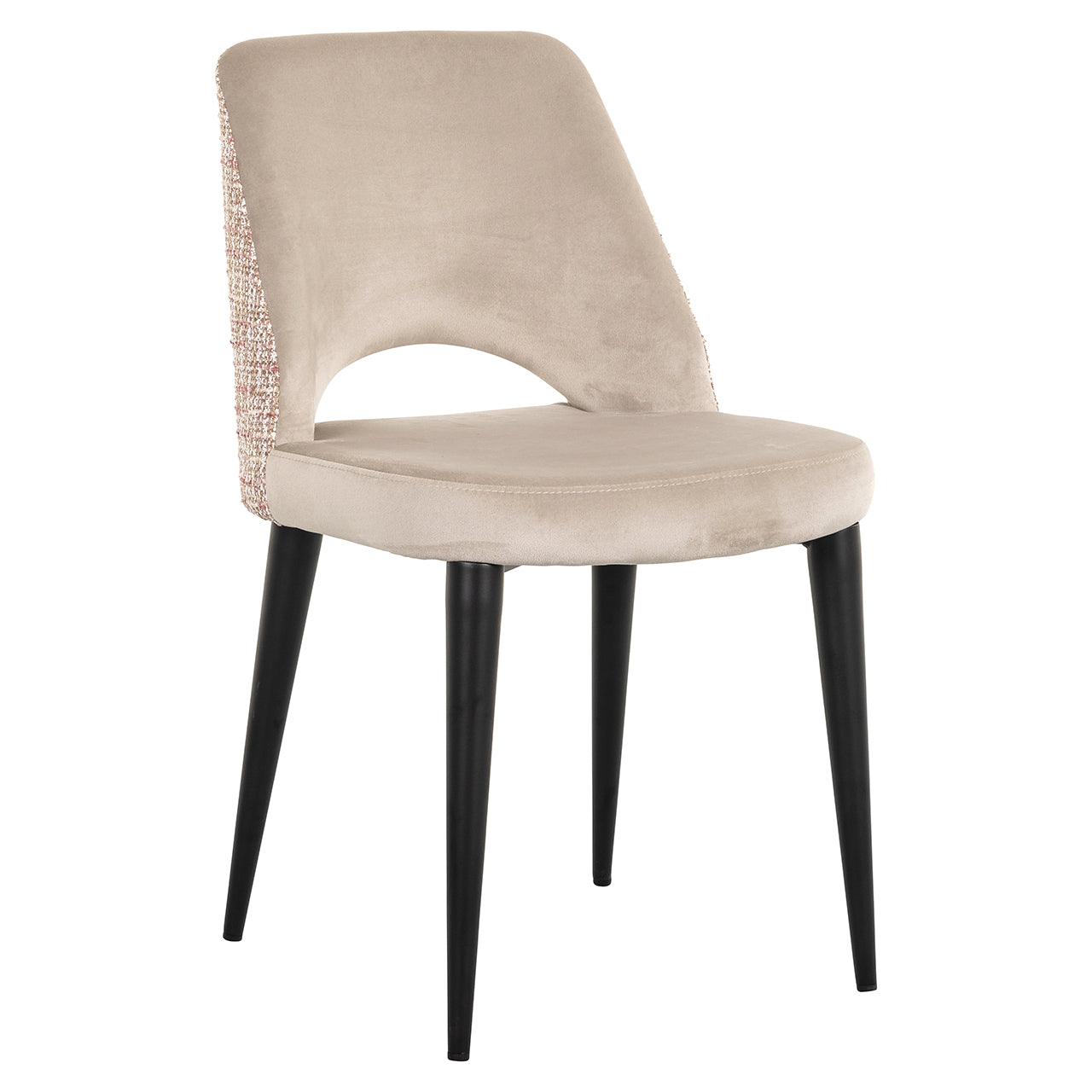 Chair Tabitha - khaki velvet / trendy rose (Be trendy 1673 rose)