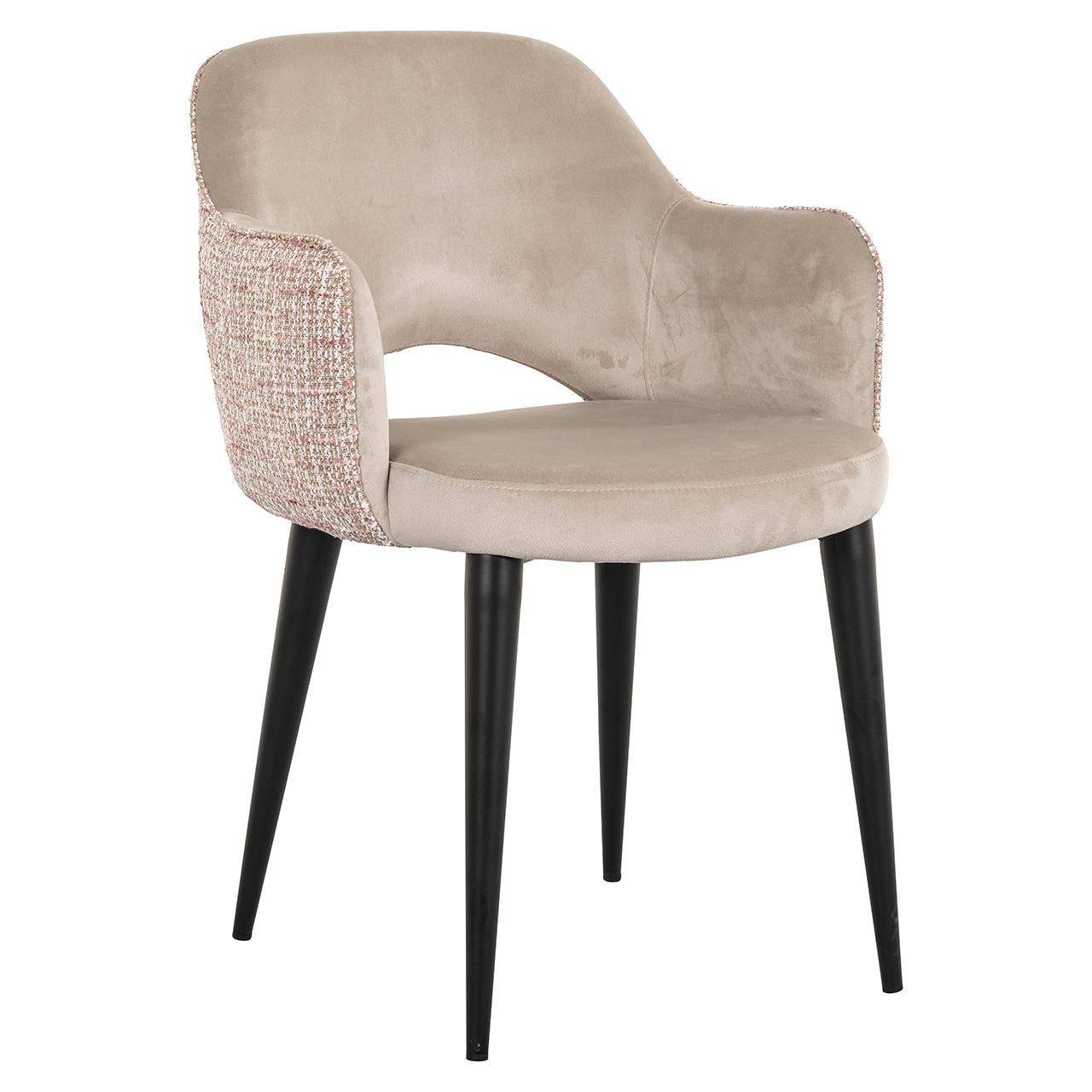 Chair Giovanna - khaki velvet / trendy rose (Be trendy 1673 rose)
