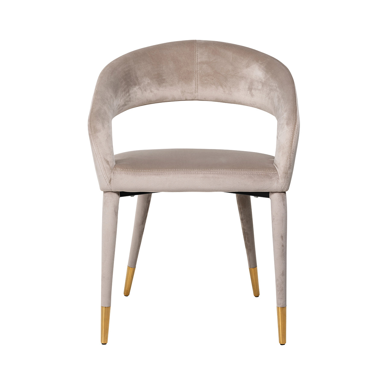 Chair Gia - khaki velvet fire retardant (FR-Quartz 903 Khaki)