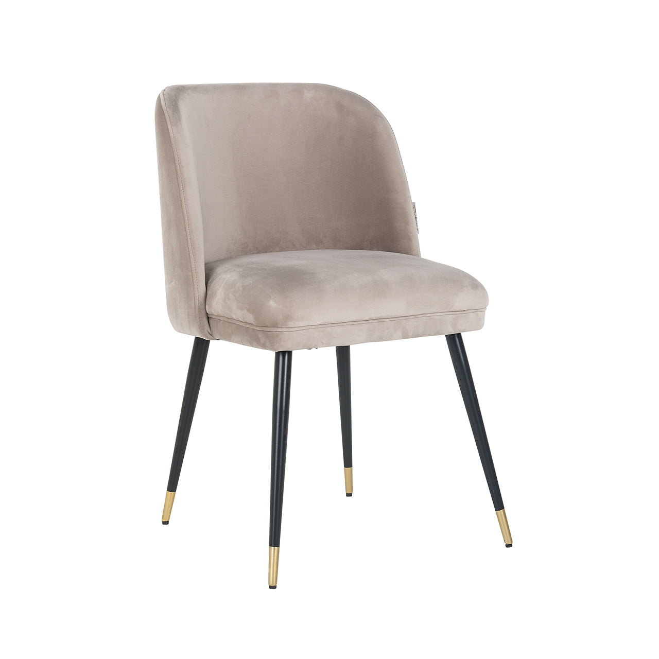 Chair Alicia - khaki velvet fire retardant (FR-Quartz 903 Khaki)
