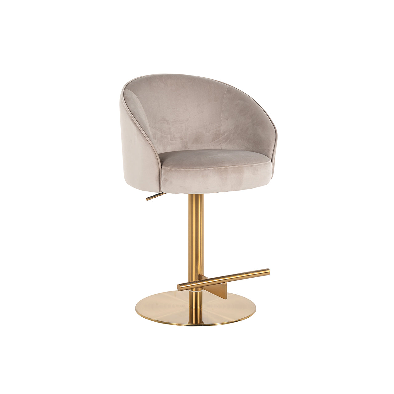 Bar/counter stool Zabi swivel khaki velvet (Quartz Khaki 903)